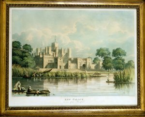Kew Palace as seen from Brentford, engraved by Thomas Sutherland, published in 1819 by John Gendall